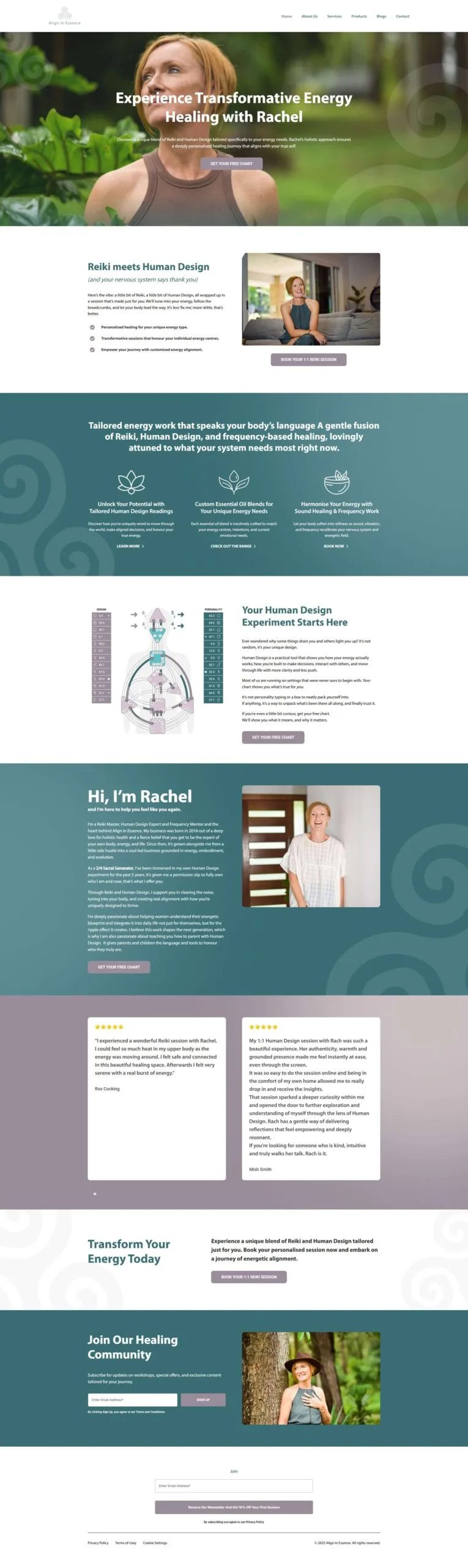 Align in Essence website