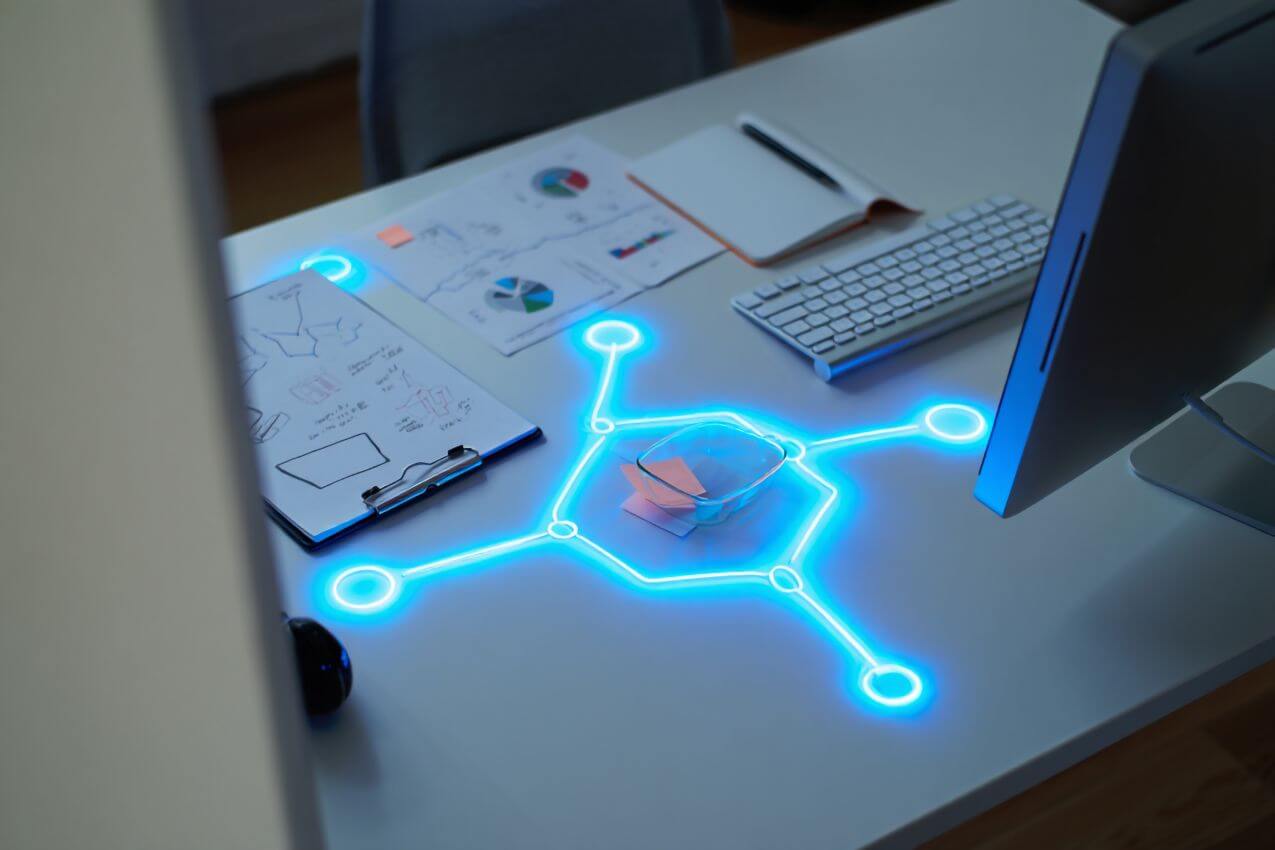 API connection diagram glowing A technical diagram illustrating seamless GHL API integration strategies connecting external software to a central CRM.