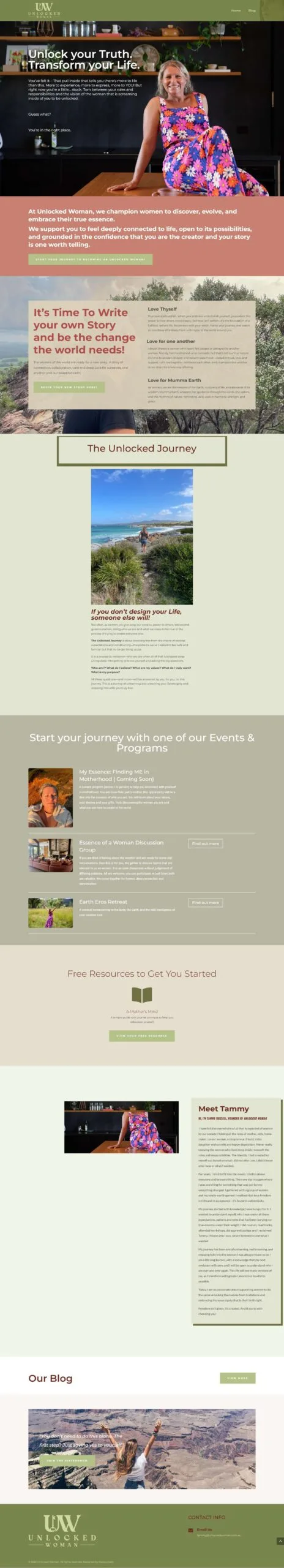 Unlocked Woman website